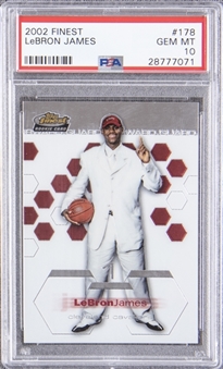 2002/03 Topps Finest #178 LeBron James Rookie Card – PSA GEM MT 10 